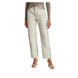 Agolde Two Toned Recycled Leather Straight Leg Jeans Like New Size 24